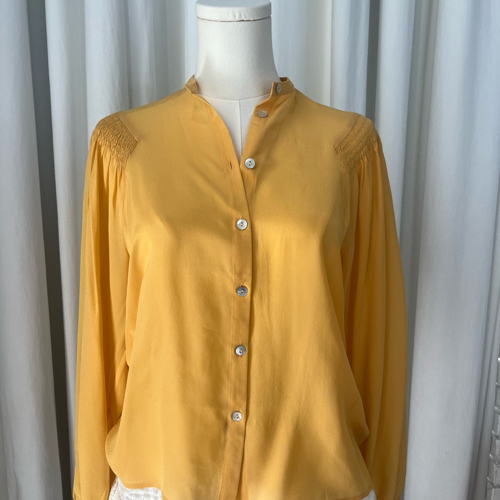 Love Binetti Orange yellow blouse